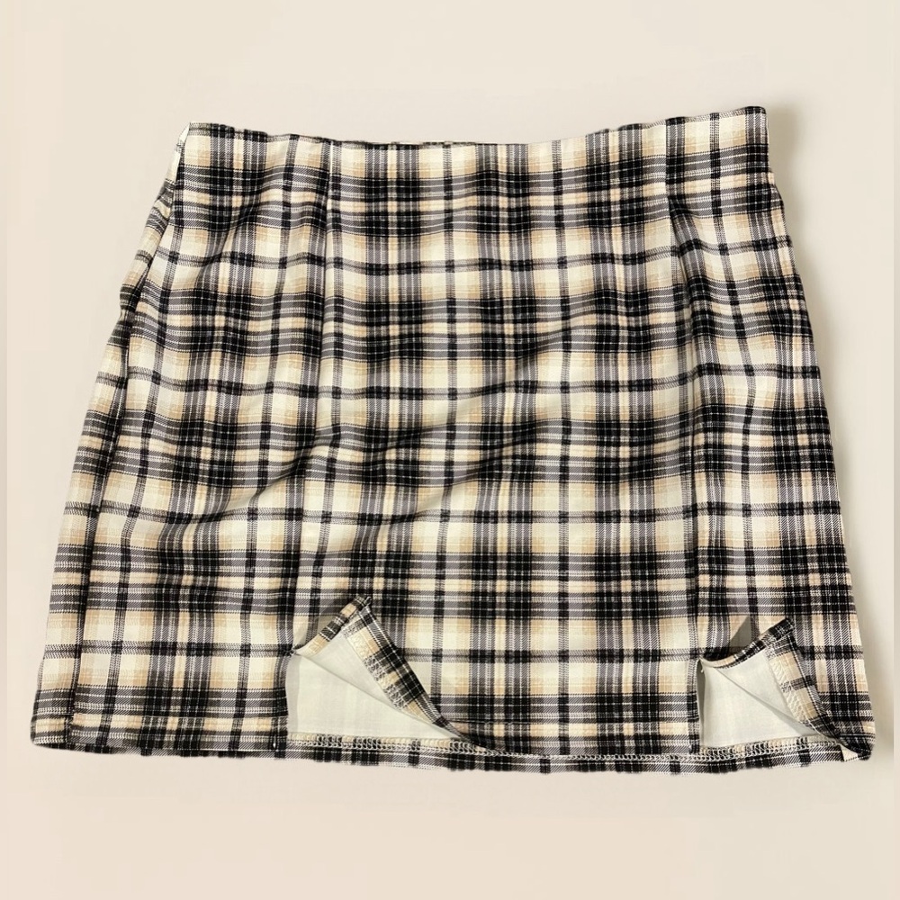 NWOT Dizzy Lizzie XL plaid slit uniform pencil skirt - Picture 1 of 6